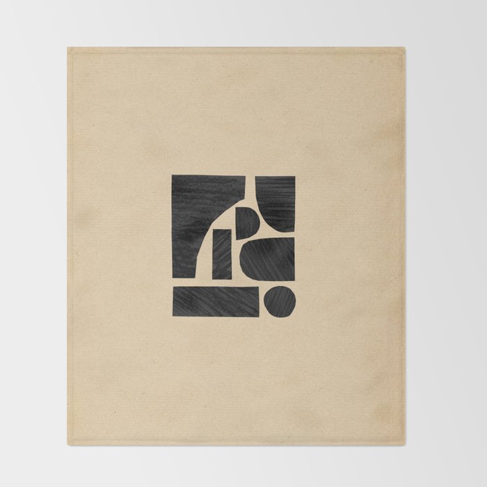 Minimalist abstract geometric Throw Blanket Gallery Image 2
