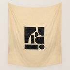Minimalist abstract geometric Wall Tapestry Gallery Image 4