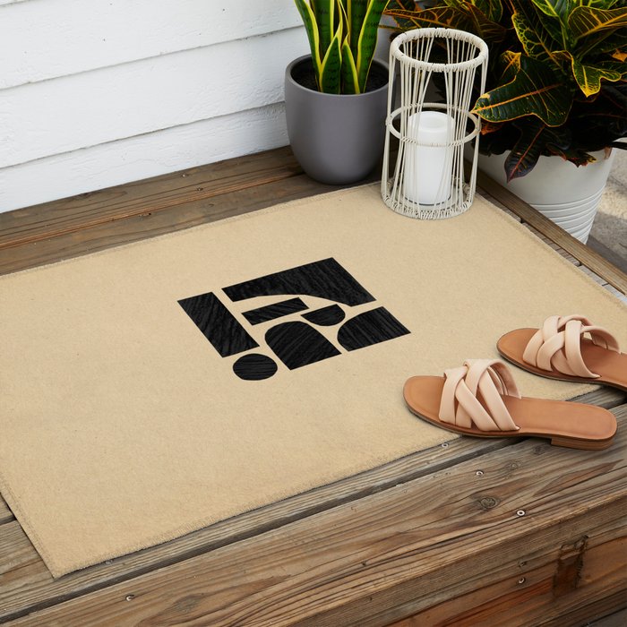Minimalist abstract geometric Outdoor Rug Gallery Image 2
