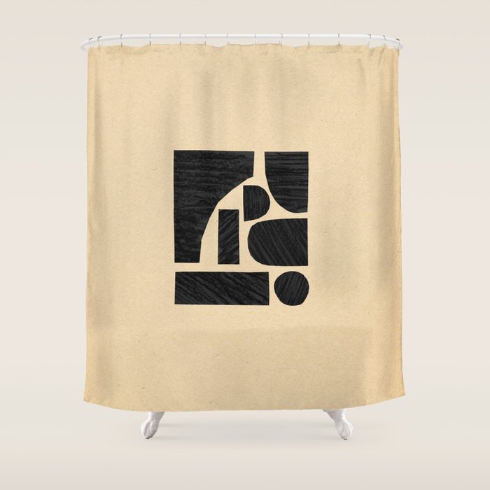 Minimalist abstract geometric Shower Curtain Gallery Image 1