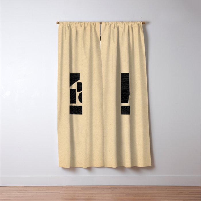 Minimalist abstract geometric Window Curtain Gallery Image 3