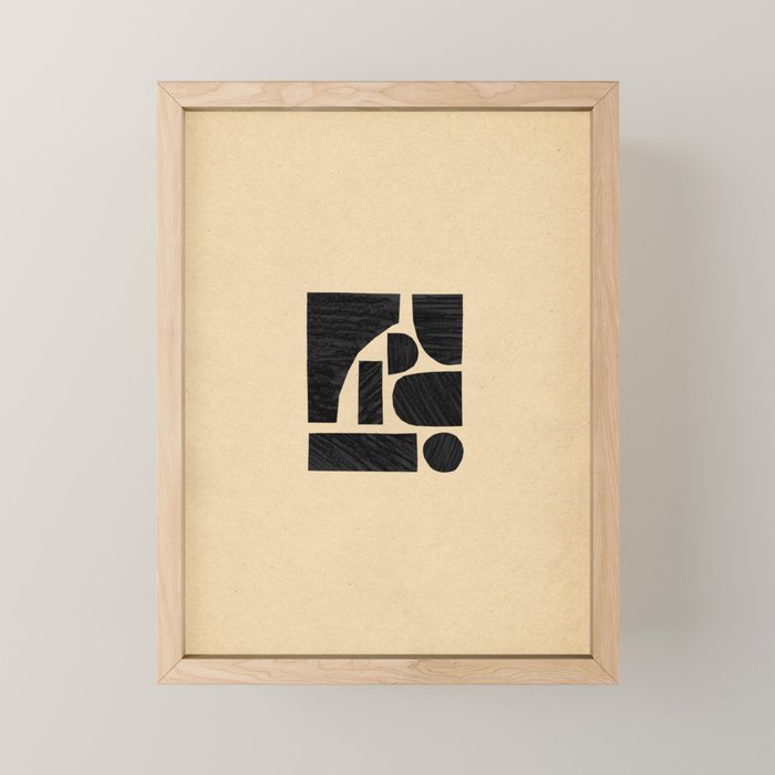 Minimalist abstract geometric Mini Art Print Gallery Image 1