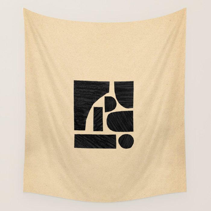 Minimalist abstract geometric Wall Tapestry Gallery Image 1