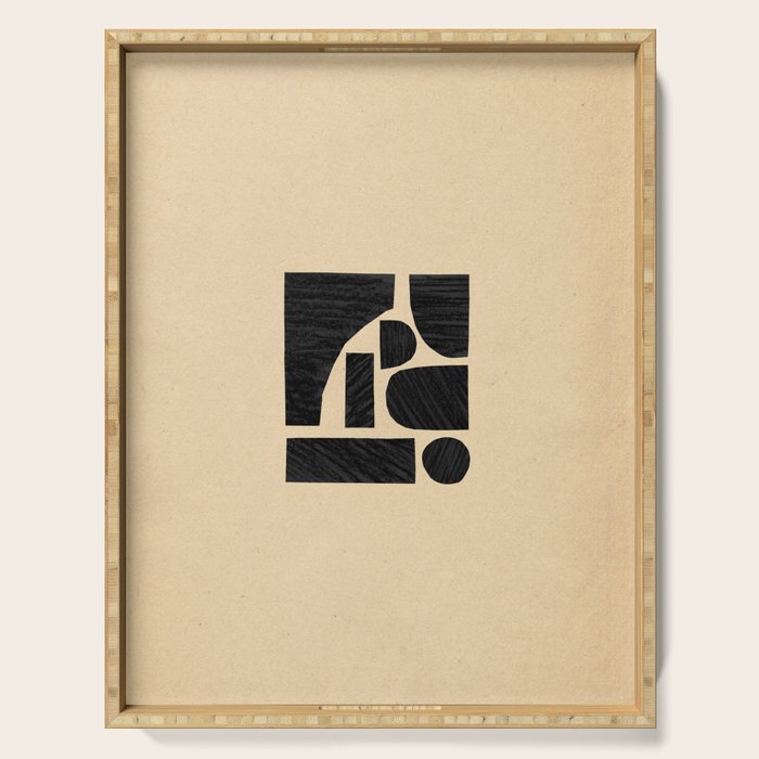 Minimalist abstract geometric Serving Tray Gallery Image 1