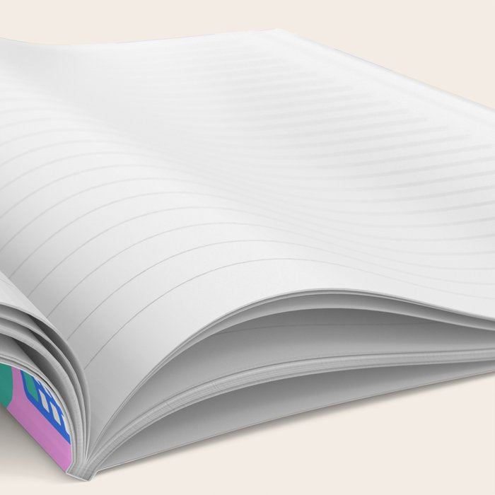 Colorful back to school geometric mosaic pattern Notebook Gallery Image 2