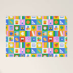 Colorful back to school geometric mosaic pattern Welcome Mat Gallery Image 1