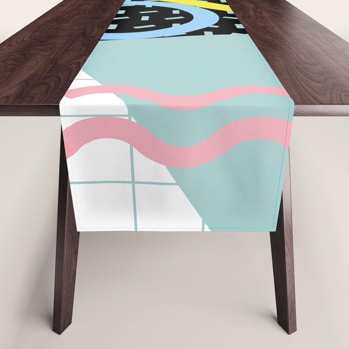 Memphis Pattern 6 - 80s - 90s - Retro Table Runner Gallery Image 1