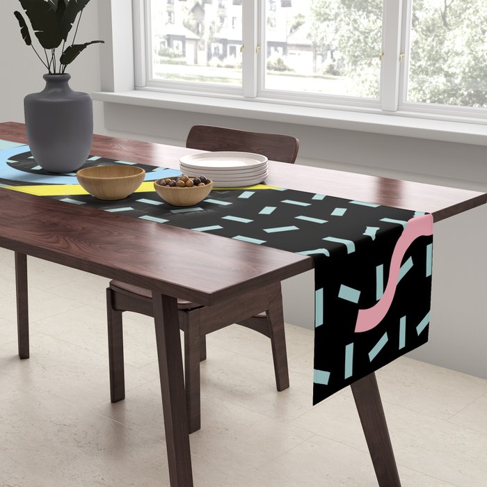 Memphis Pattern 6 - 80s - 90s - Retro Table Runner Gallery Image 2