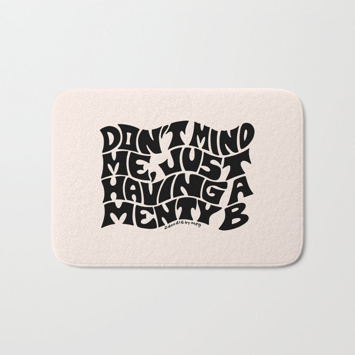 Don't Mind Me in Black Bath Mat Gallery Image 1