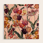 Magic Tulips Pattern III Wood Wall Art Gallery Image 1