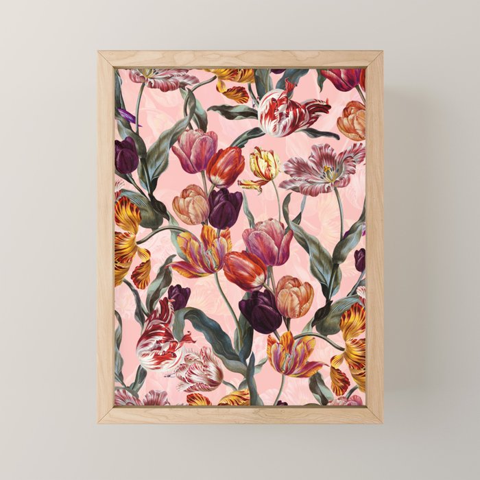 Magic Tulips Pattern III Mini Art Print Gallery Image 1