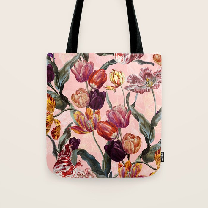 Magic Tulips Pattern III Tote Bag Gallery Image 1