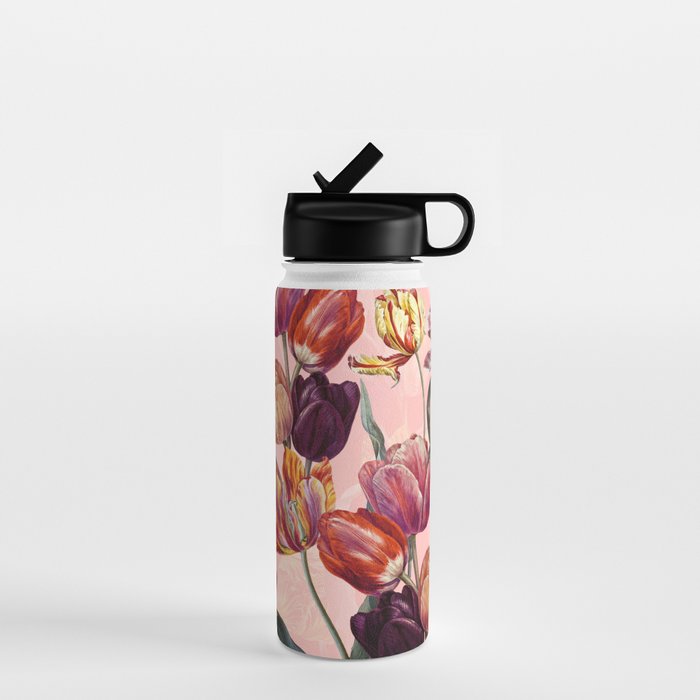 Magic Tulips Pattern III Water Bottle Gallery Image 1