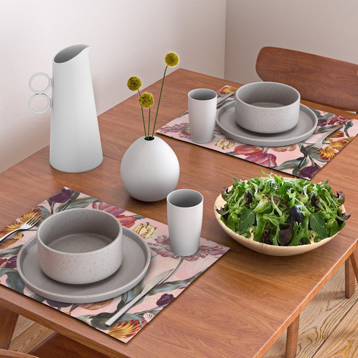 Magic Tulips Pattern III Placemat Gallery Image 2