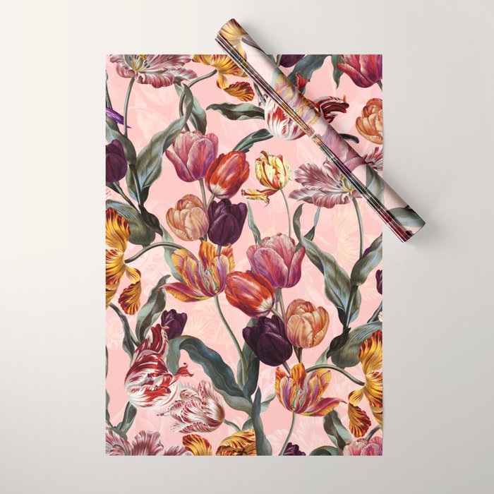 Magic Tulips Pattern III Wrapping Paper Gallery Image 1