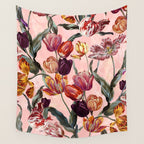 Magic Tulips Pattern III Wall Tapestry Gallery Image 4