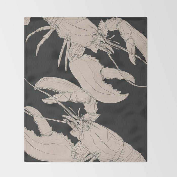 Lobsters 1 Throw Blanket Gallery Image 2