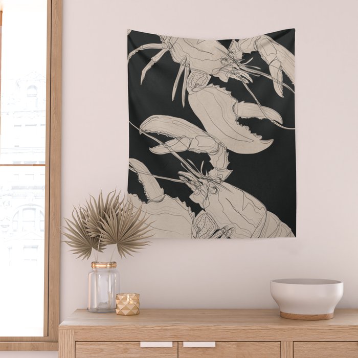 Lobsters 1 Wall Tapestry Gallery Image 2