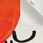 Fun Abstract Minimalist Mid Century Modern Yellow Ochre Orange Organic Shapes & Patterns Wall Tapestry Gallery Image 3