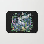 Unicorns Magical Rose Garden Bath Mat Gallery Image 1
