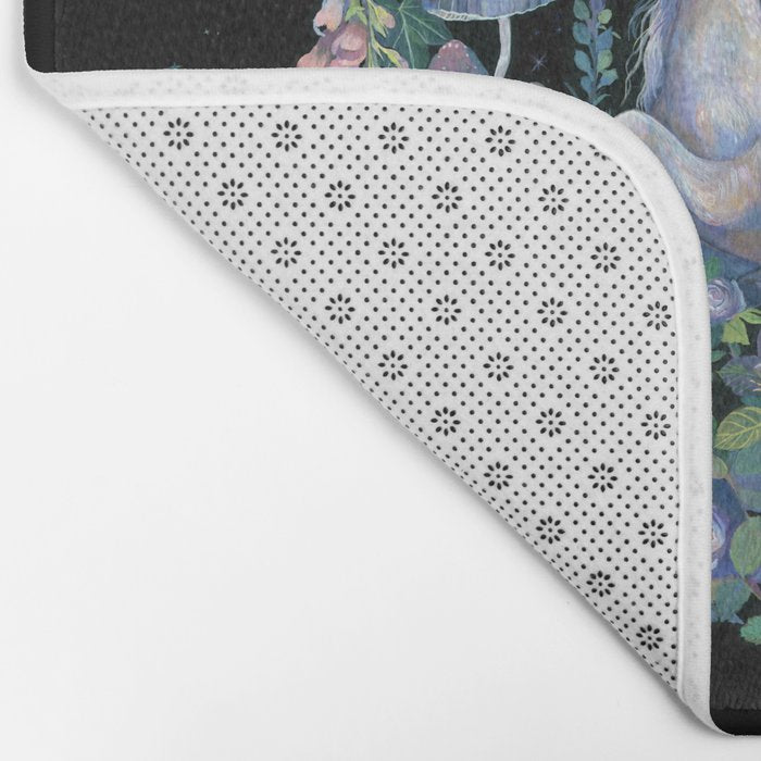 Unicorns Magical Rose Garden Bath Mat Gallery Image 2