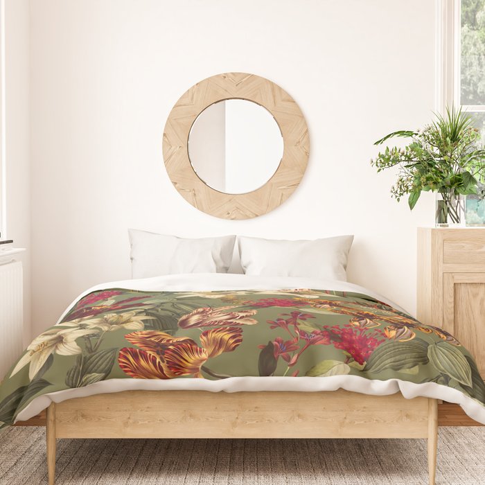Flower Garden Serenade II Duvet Cover Gallery Image 3