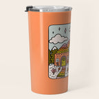 Gemini Gingerbread House Travel Mug Gallery Image 3