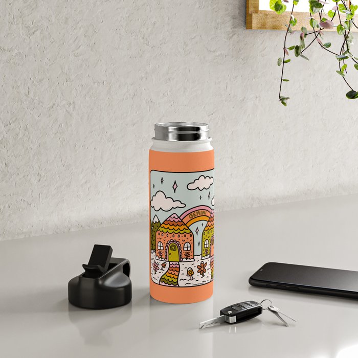 Gemini Gingerbread House Water Bottle Gallery Image 4