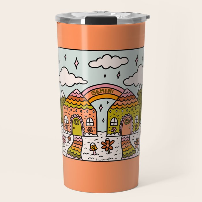 Gemini Gingerbread House Travel Mug Gallery Image 1