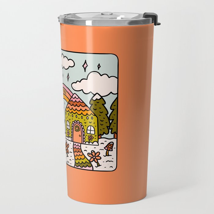 Gemini Gingerbread House Travel Mug Gallery Image 2