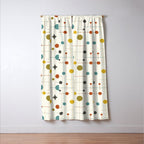Mid Century Modern Atomic Abstract Pattern Window Curtain Gallery Image 3