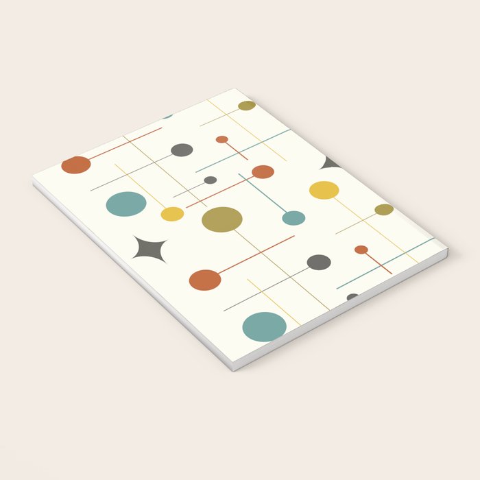 Mid Century Modern Atomic Abstract Pattern Notebook Gallery Image 3
