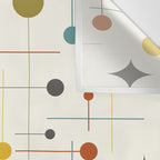 Mid Century Modern Atomic Abstract Pattern Wall Tapestry Gallery Image 3