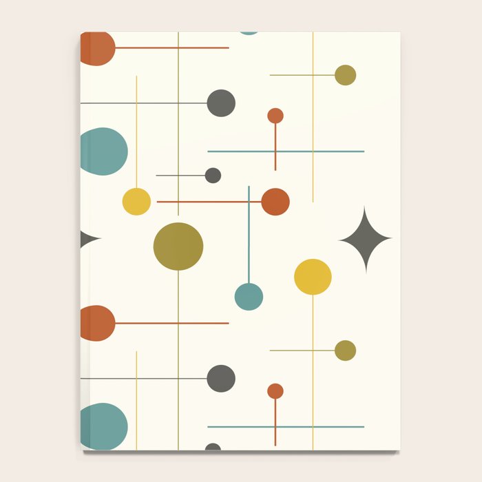 Mid Century Modern Atomic Abstract Pattern Notebook Gallery Image 4
