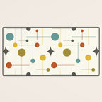 Mid Century Modern Atomic Abstract Pattern Desk Mat Gallery Image 3