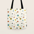 Mid Century Modern Atomic Abstract Pattern Tote Bag Gallery Image 1