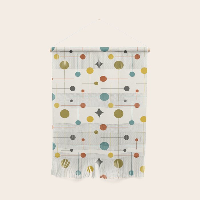 Mid Century Modern Atomic Abstract Pattern Wall Hanging Gallery Image 1