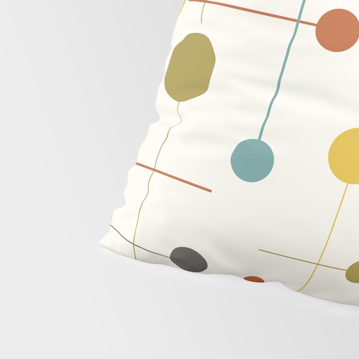 Mid Century Modern Atomic Abstract Pattern Pillow Sham Gallery Image 4