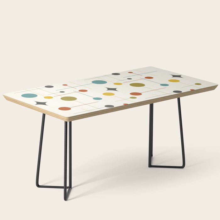 Mid Century Modern Atomic Abstract Pattern Coffee Table Gallery Image 1