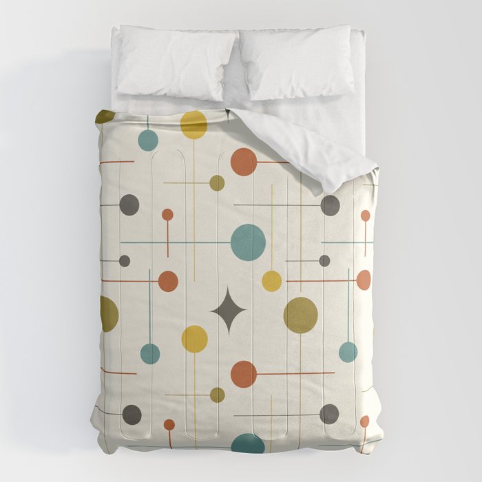 Mid Century Modern Atomic Abstract Pattern Comforter Gallery Image 6