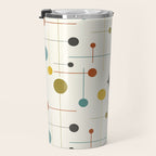 Mid Century Modern Atomic Abstract Pattern Travel Mug Gallery Image 3