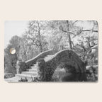 New Orleans City Park black and white photography Cutting Board Gallery Image 1