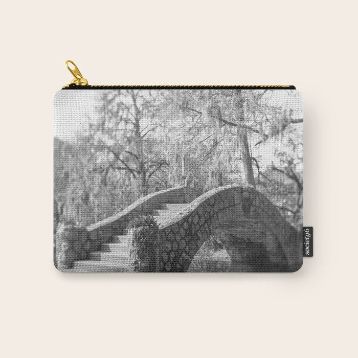 New Orleans City Park black and white photography Carry All Pouch Gallery Image 1