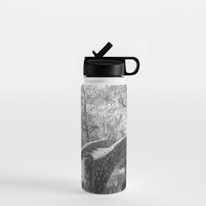 New Orleans City Park black and white photography Water Bottle Gallery Image 1