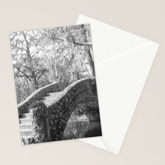 New Orleans City Park black and white photography Stationery Card Gallery Image 2