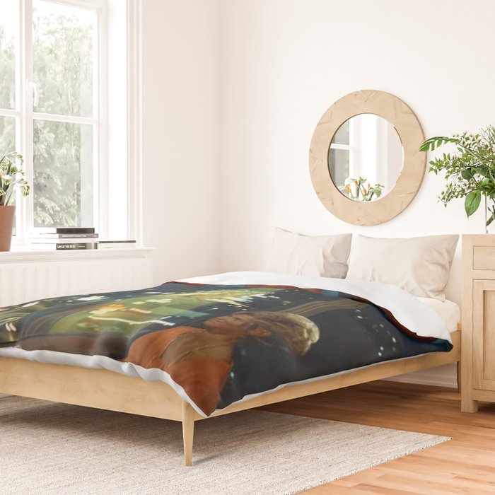 Meow! Cat abduction Duvet Cover Gallery Image 2