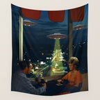 Meow! Cat abduction Wall Tapestry Gallery Image 4