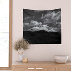 Mount Saint Helens Black and White II Wall Tapestry Gallery Image 2