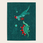 Cute Christmas Dinosaurs Dinos Dinosaur Poster Gallery Image 4