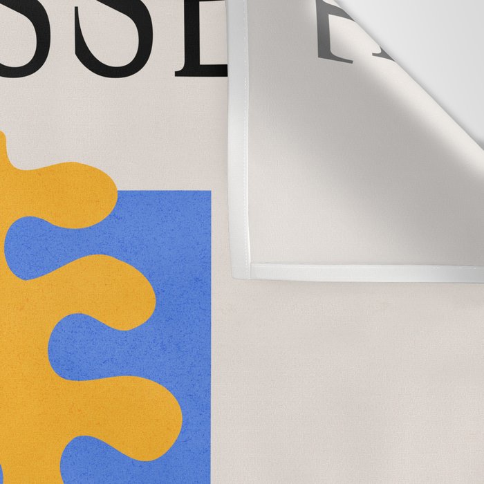 Royal Blue & Supernova: Matisse Paper Leaf Cutouts 02 Wall Tapestry Gallery Image 3